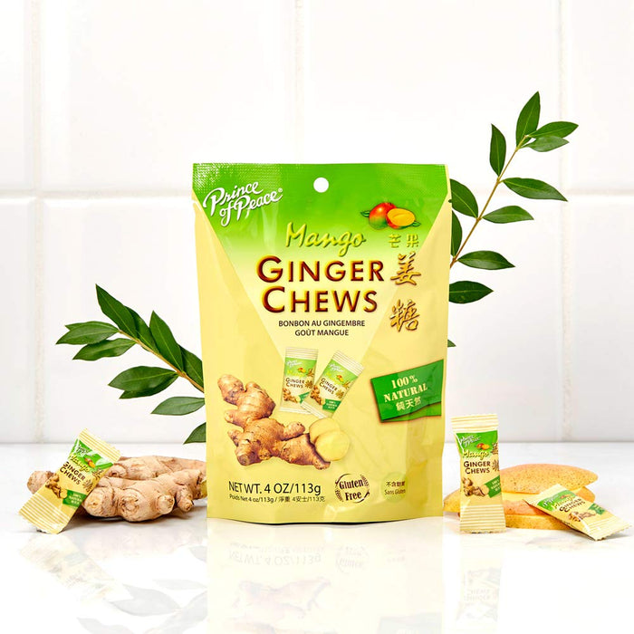 Prince Of Peace Ginger Chews Mango  1 Each 4 oz