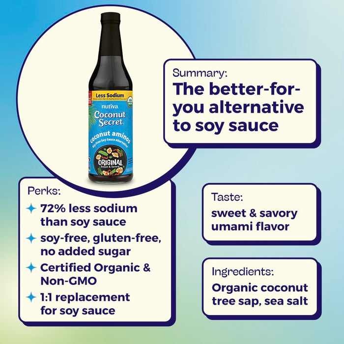 Coconut Secret Organic Coconut Aminos Soy Free 16.9 oz