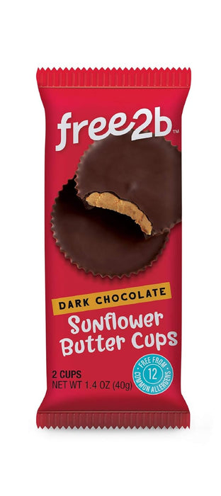 Free 2 B  Sun Cups Dark Chocolate With Sunflower Butter   1.4 Oz