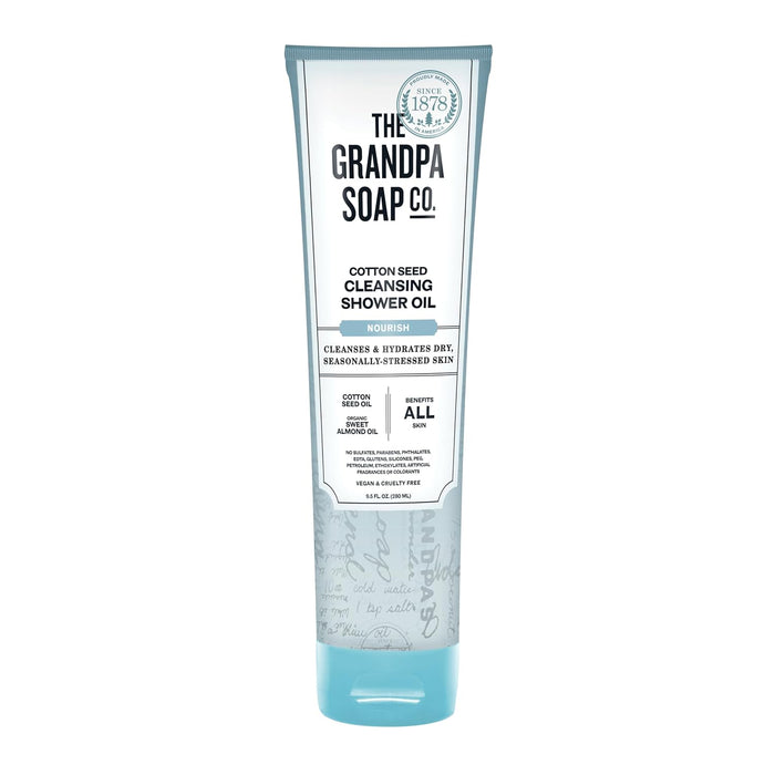 The Grandpa Soap Co.  Cotton Seed Cleansing Shower Oil  9.5 Fl