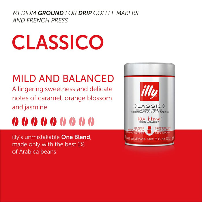 Illy Caffe  Drip Ground Medium Roast   8.8 oz