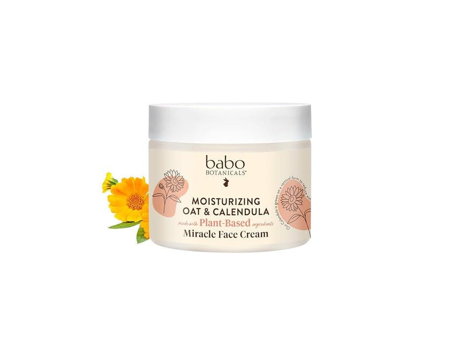 Babo Botanicals  Miracle Moisturizing Cream Oatmilk Calendula  1 Each  2 Oz