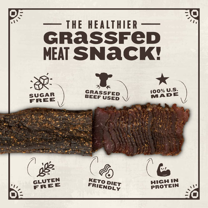 True Smokehouse Biltong Slab - Premium Grass-Fed Beef Jerky Slab 8 oz