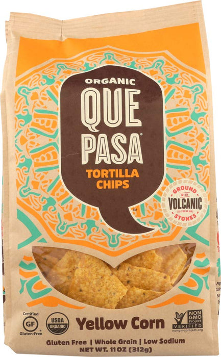 Que Pasa  Organic Tortilla Chips Yellow Corn  11 Oz