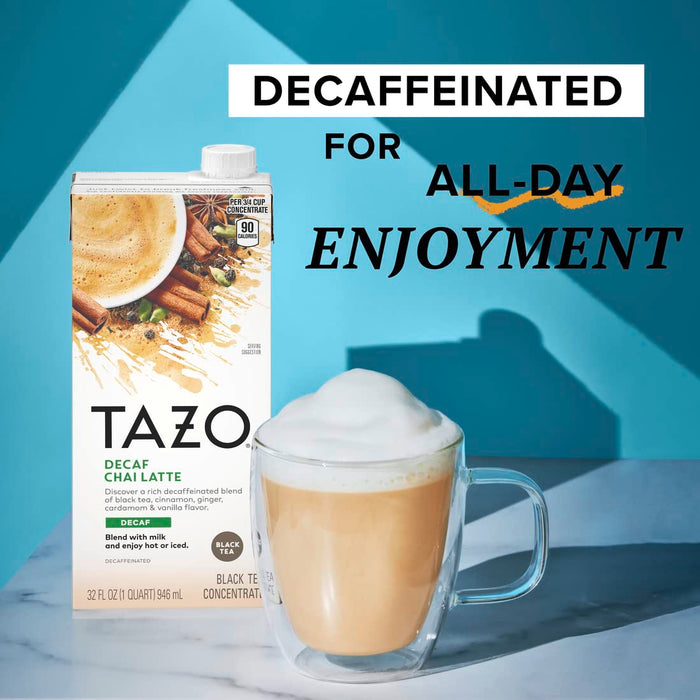 Tazo  Chai Decaf Latte Black Tea Concentrate  32 Fl Oz