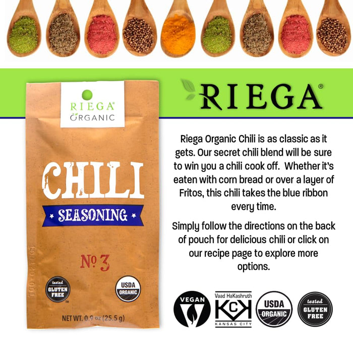 Riega Foods  Organic Chili Seasoning Mix  0.9 Oz