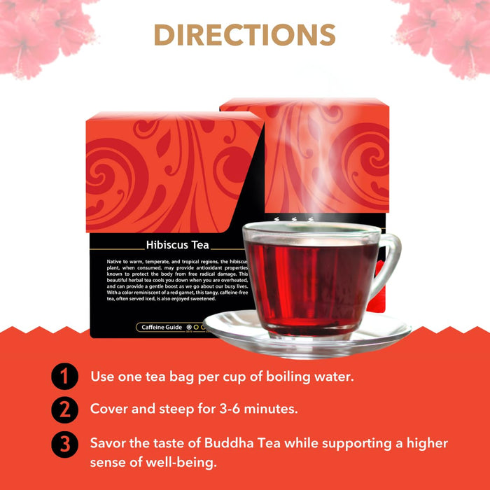 Buddha Teas  Organic Hibiscus Tea  18 Bag