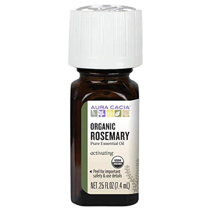 Aura Cacia  Organic Essential Oil Rosemary  1 Each  0.25 Oz