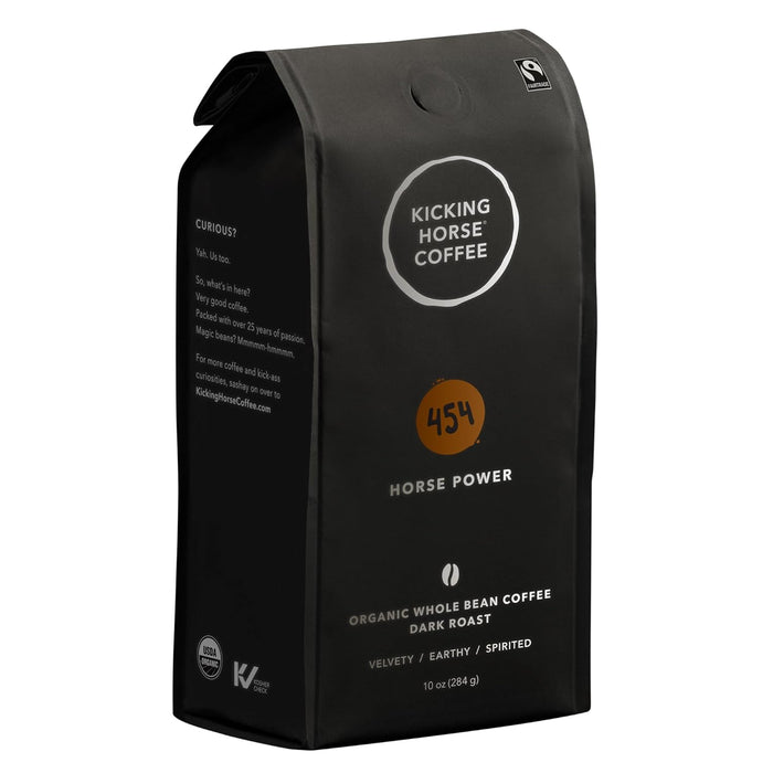 Kicking Horse  Organic Whole Bean Coffee Horse Power Dark Roast   10 oz