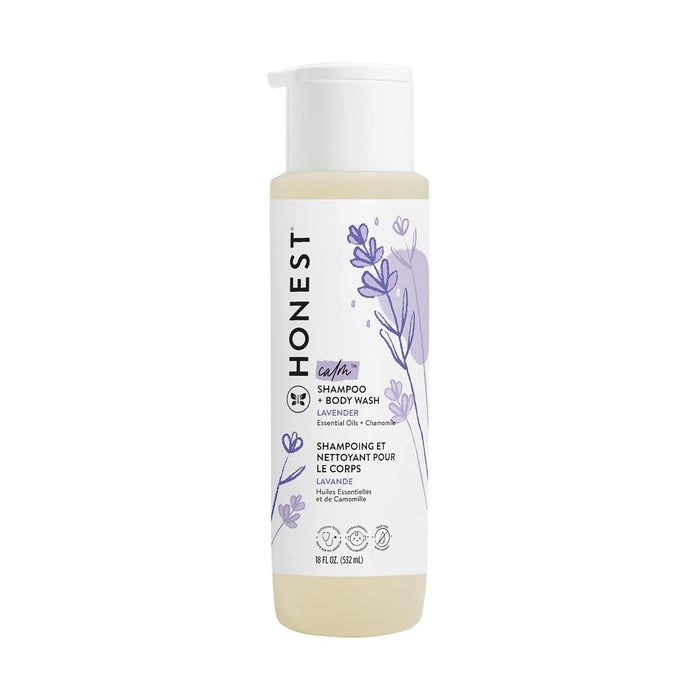 The Honest 2-in-1 Cleansing Shampoo + Body Wash Lavender Calm 18 fl oz