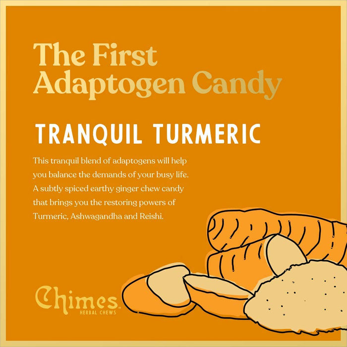 Chimes Tranquil Turmeric Adaptogen Ginger Chews 2.5 OZ