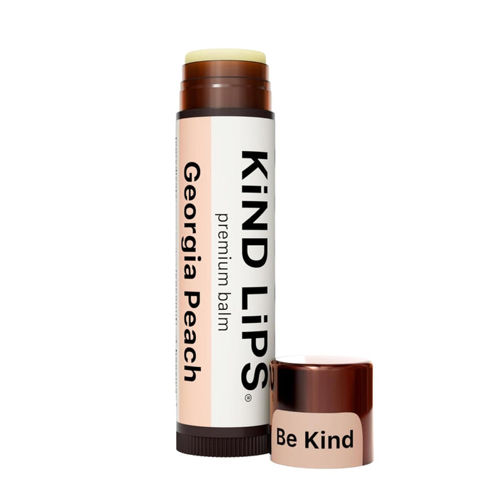 Kind Lips Lip Balm Nourishing & Moisturizing Lip Care Georgia Peach Flavor 0.15 Ounce