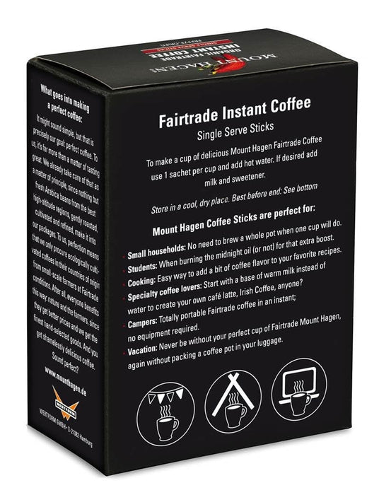 Mount Hagen  Organic Fairtrade Instant Coffee  Single Serve   1.76 oz