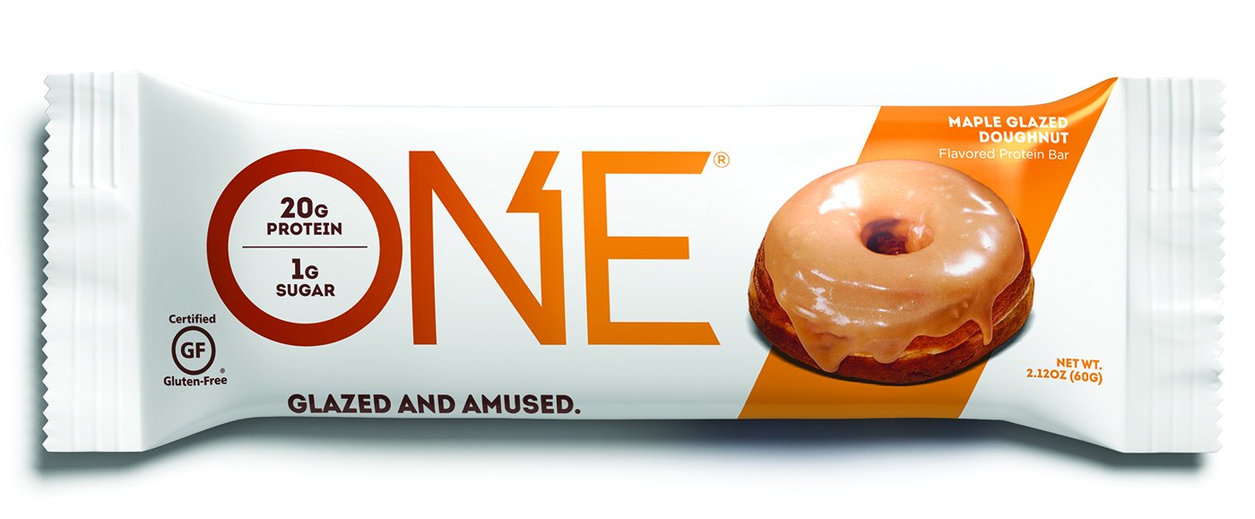 One  Flavored Protein Bar Maple Glazed Doughnut 4/2.12 Oz   8.48 Oz