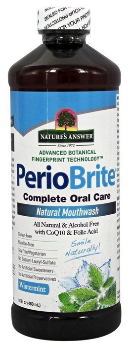 Nature S Answer  Periowash Mouthwash Alcohol Free Winter Mint  1 Each  16 Oz