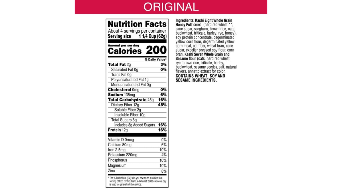 Kashi  Cereal Multigrain Golean Original   9.7 Oz