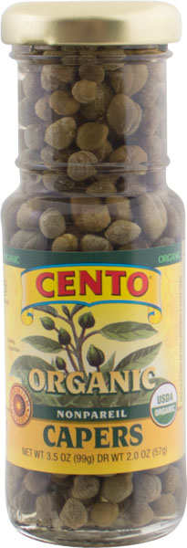 Cento Organic Non Pareil Capers  3.5 oz