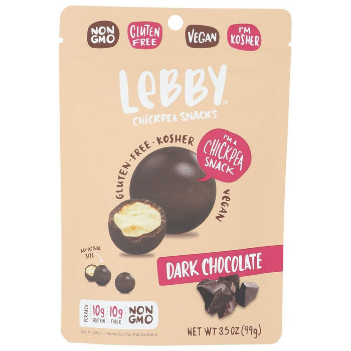 Lebby Snacks  Chickpea Dark Chocolate  3.5 Oz