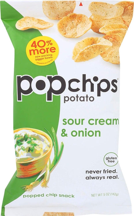 Popchips  Potato Chip Sour Cream Onion  5 Oz