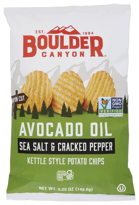 Boulder Canyon  Potato Chips Sea Salt & Cracked Pepper  5.25 Oz