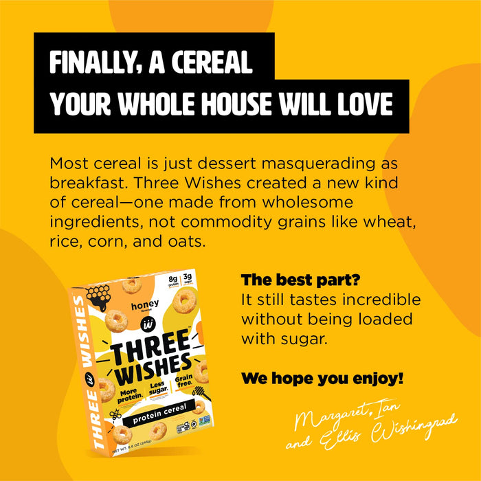 Three Wishes  Cereal Honey Gluten Free Box   8.6 Oz