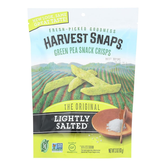 Harvest Snaps  Lightly Salted Original Green Pea Snack Crisps  3.3 Oz