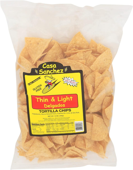 Casa Sanchez Foods  Thin And Light Tortilla Chips  14 Oz