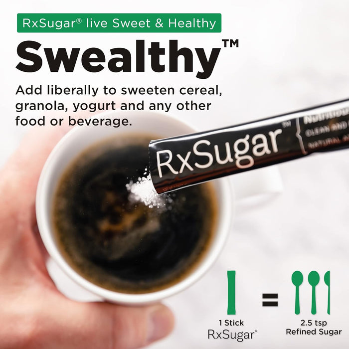 Rxsugar  Allulose Sugar 30 Sticks Pack  11 Oz