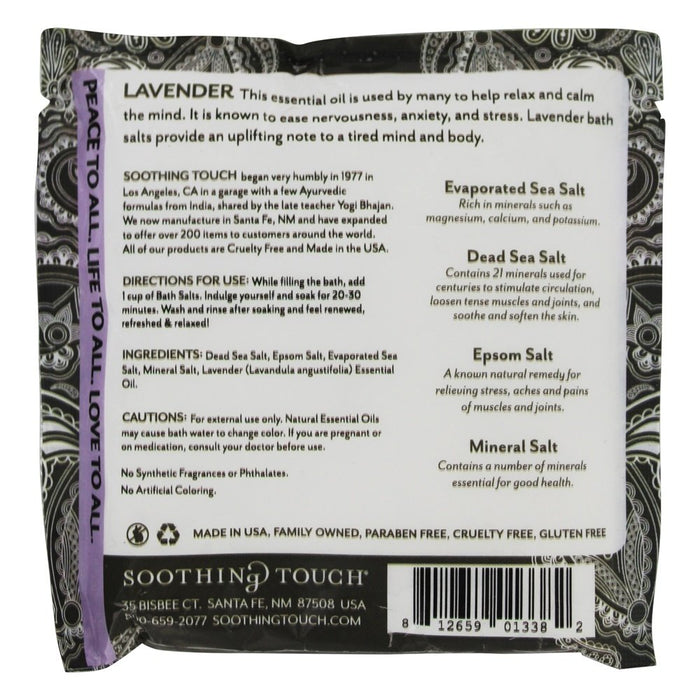 Soothing Touch  Bath Salts Lavender  8 Oz