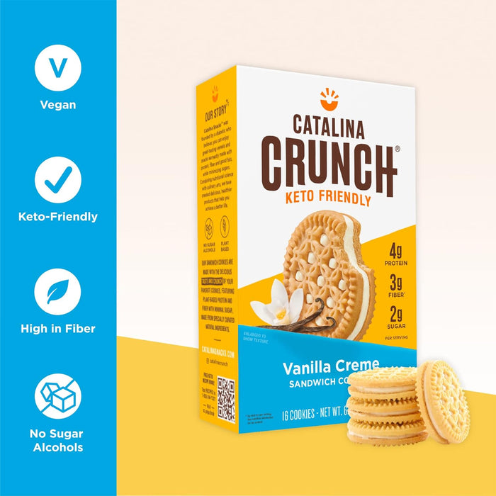 Catalina Crunch  Cookie Sandwich Vanilla  6.8 Oz