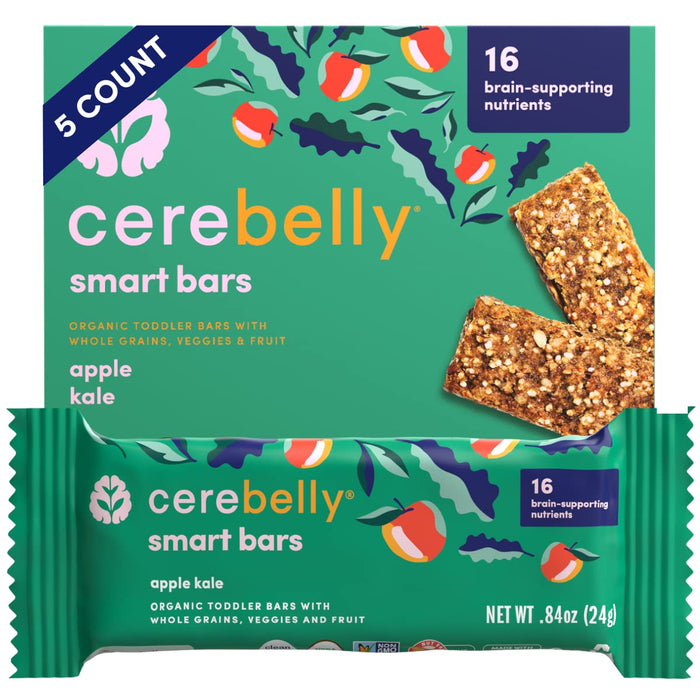 Cerebelly  Toddler Bars Apple Kale   4.2 Oz