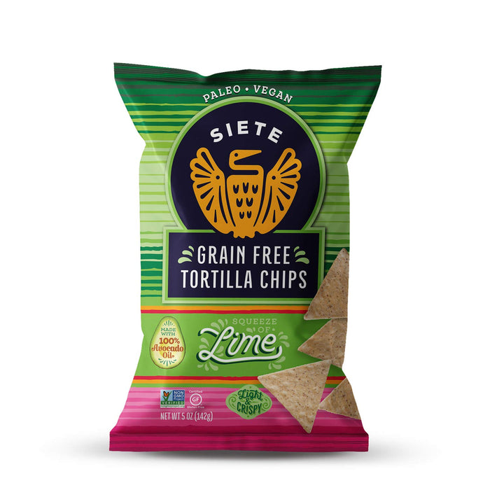 Siete Family Foods  Grain Free Tortilla Chips Lime  5 Oz