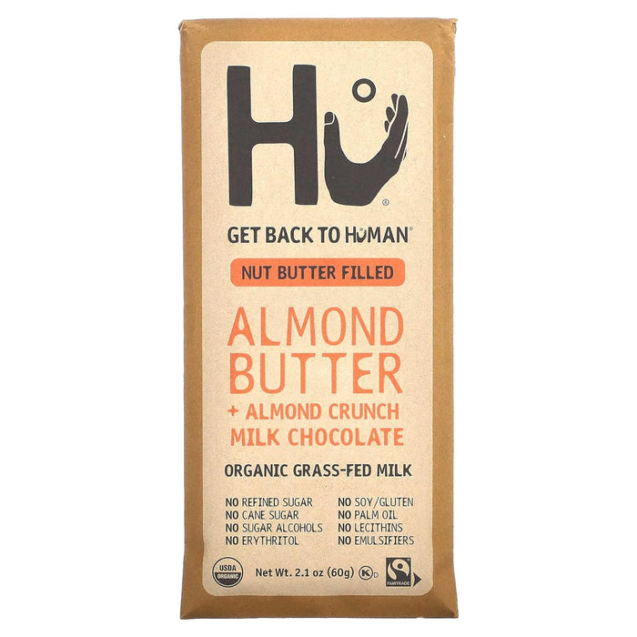 Hu Kitchen  Organic Milk Chocolate Filled With Almond Butter Crunch Bar   2.1 Oz