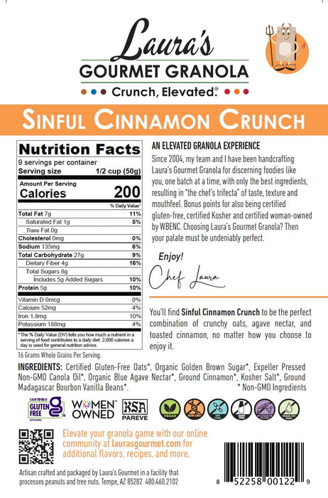 Laura`S Gourmet Granola  Sinful Cinnamon Crunch   16 Oz