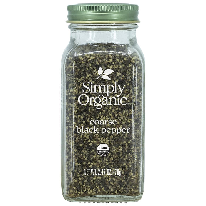 Simply Organic  Black Pepper Coarse Organic  2.47 Oz