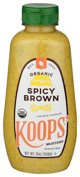 Koops' Organic Spicy Brown Mustard Gluten Free 12 oz