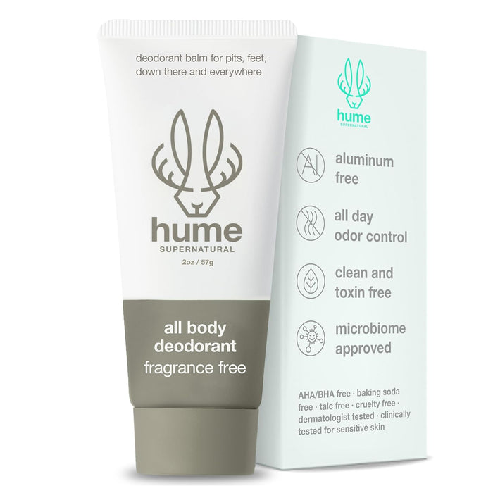 Hume Supernatural All Body Deoderant Fragrance Free 2 OZ