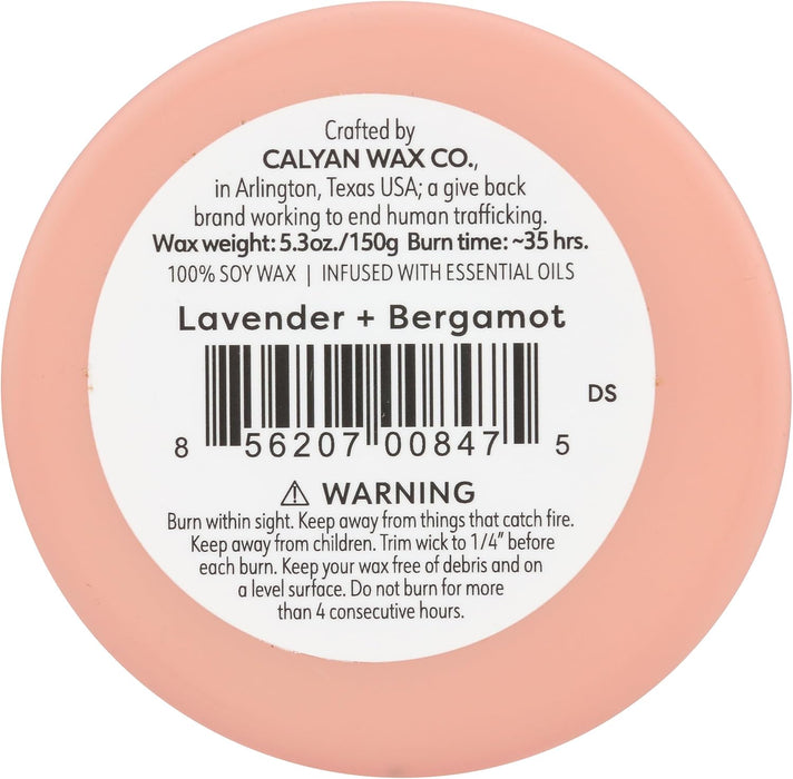 Calyan Wax Co   Lavender + Bergamot Soy Candle   5.3 Oz