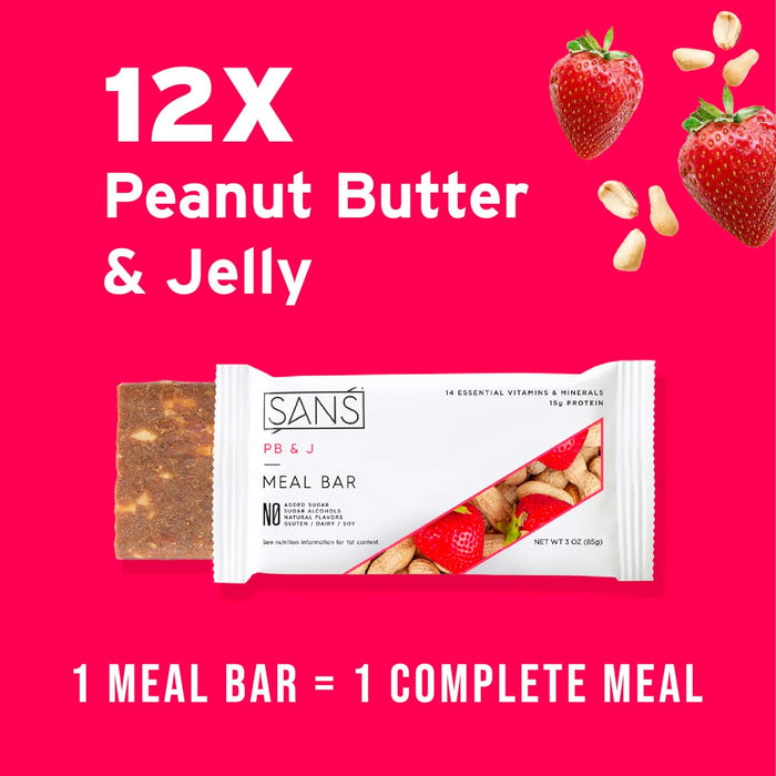 Sans  Meal Bar Pb&J   3 Oz