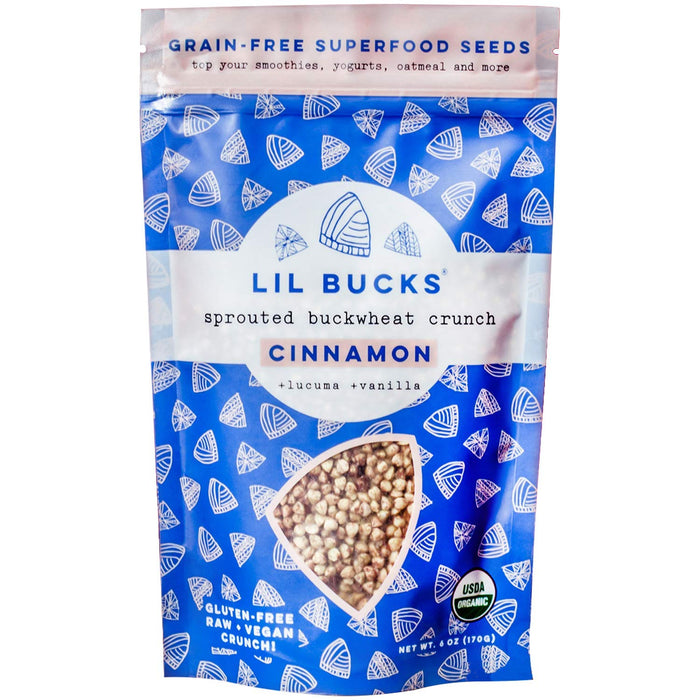 Lil Bucks  Buckwheat Sprouted Crunch Cinnamon   6 Oz