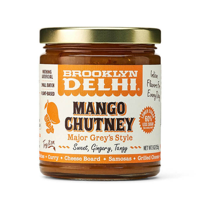 Brooklyn Delhi Mango Chutney Major Grey Style  Sweet Gingery Tangy 9 oz