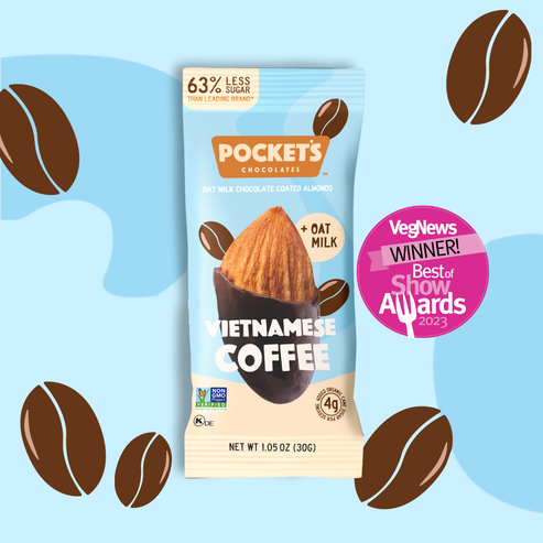 Pocket's Vietnamese Coffee Chocolate Almonds 1.05oz
