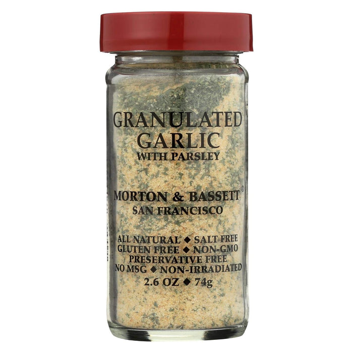 Morton & Bassett  Seasoning Granulated Garlic With Parsley  2.6 Oz