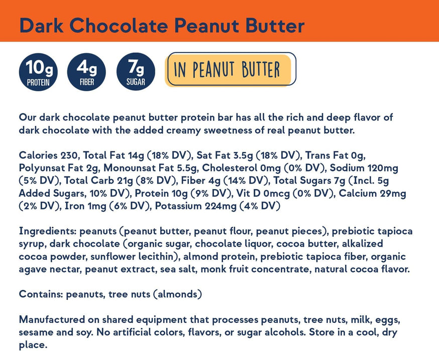 Zing Bar Dk Choc Peanut Butter 6/1.76 OZ