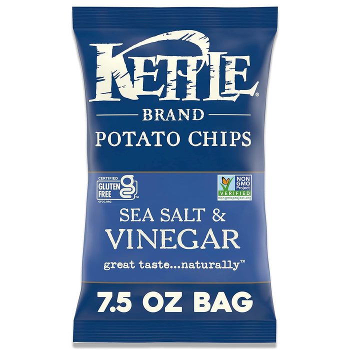 Kettle Brand  Salt & Vinegar Potato Chips  7.5 Oz