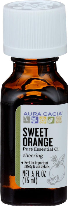 Aura Cacia  Essential Oil Sweet Orange  1 Each  0.5 Oz