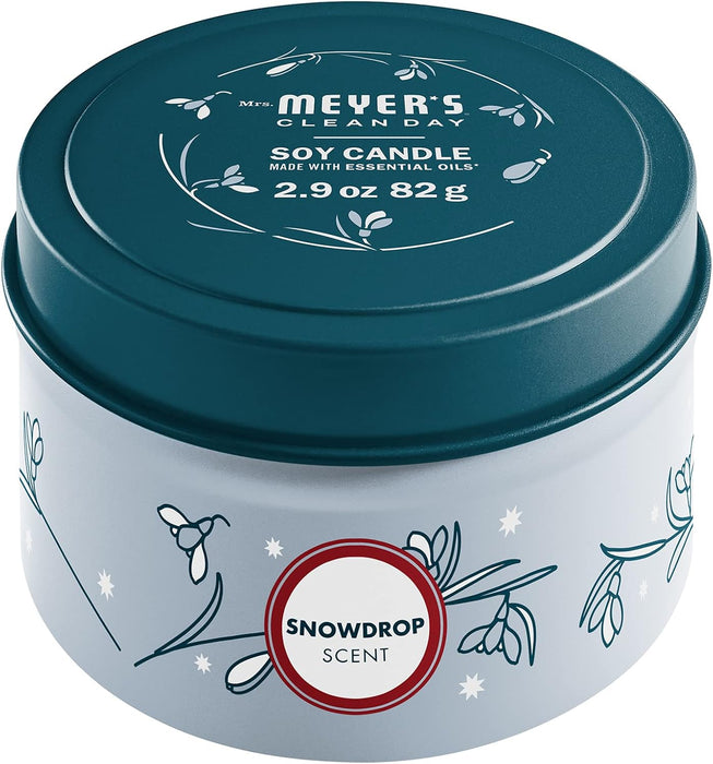 Mrs. Meyer'S Clean Day  Clean Day Tin Candle Snowdrop   2.9 Oz