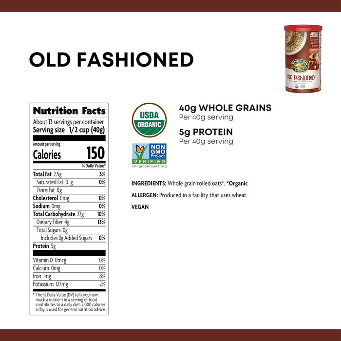 Nature'S Path  Organic Oats Old Fashioned   18 Oz