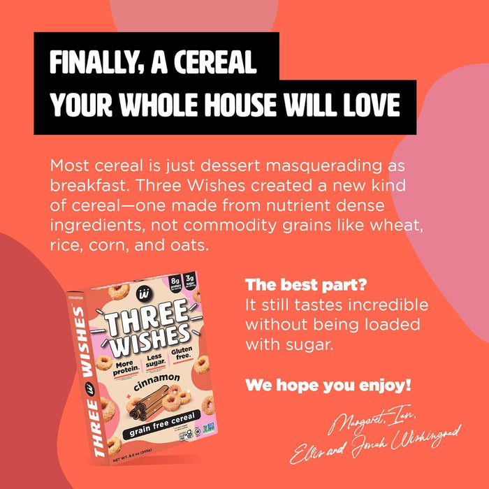 Three Wishes  Cereal Cinnamon Gluten Free Box   8.6 Oz