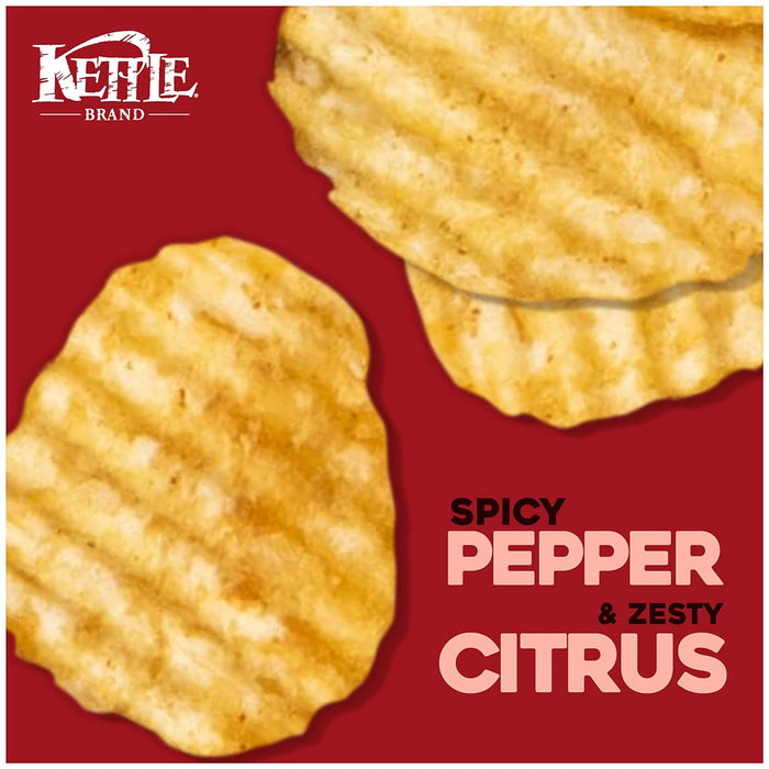 Kettle Brand  Krinkle Cut Potato Chips Habanero Lime  5 Oz